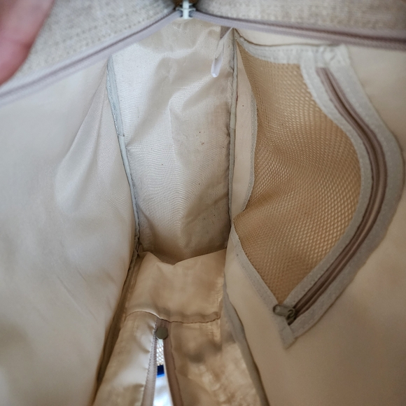 Blue and Tan Canvas Like T Rex Dinosaur Backback - Picture 4 of 5